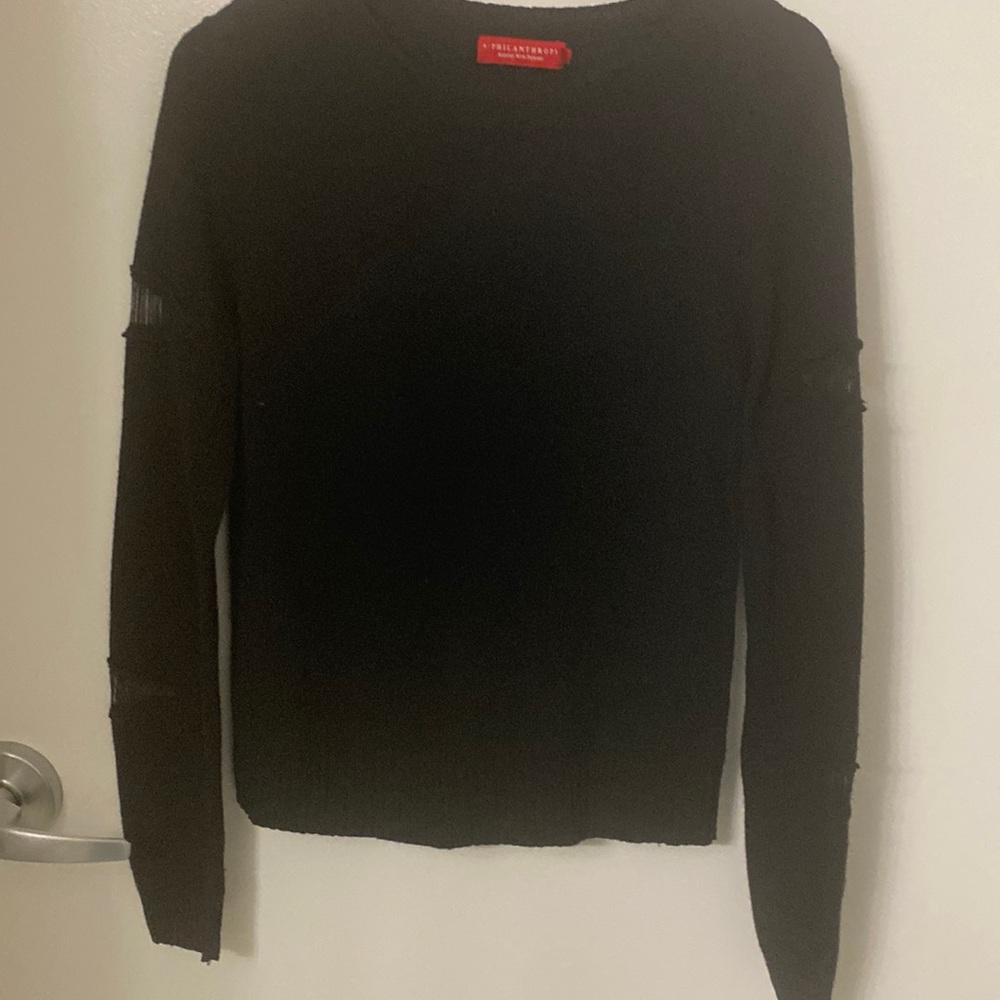 Black sweater N: Philanthropy small cashmere modal